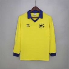 Arsenal 71/79 Away Yellow Long Sleeve Soccer Jersey